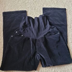 MATERNITY Corduroy Black Jeans Size PL